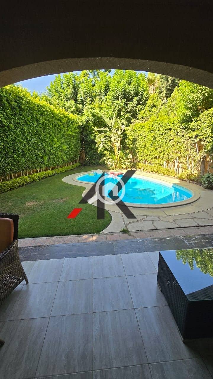 Furnished Twin House Villa L433m. with pool For sale in Les Rois - New Cairo - Ansicht 3