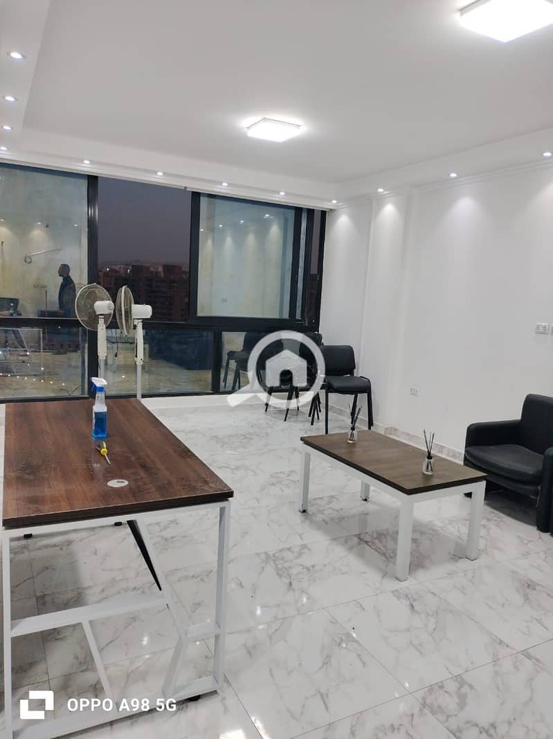 Administrative office for rent, 110 square meters, super deluxe finishing, in Rehana Plaza building, Memaar Al Morshedy, Zahraa Al Maadi - Widok 6