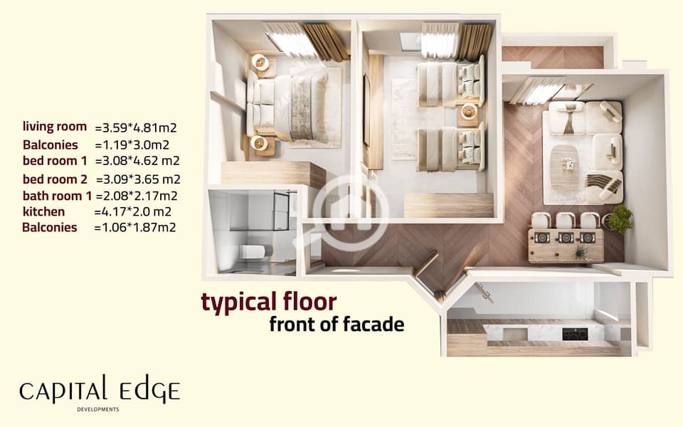 Apartment for sale | Repeated floor – right of facade | Delivery within 3 months - Widok 5