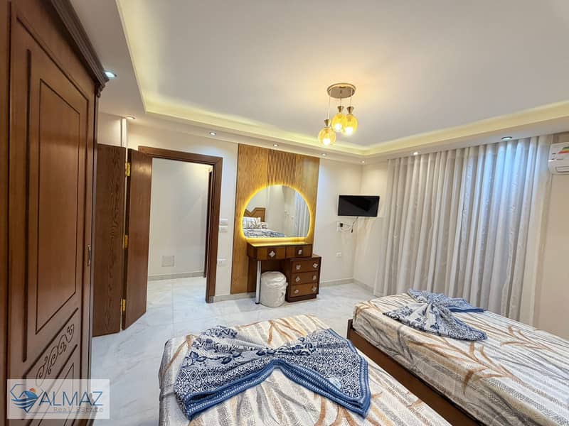 Furnished 150 sqm apartment for rent in Safwat Al Andalus Compound, Fifth Settlement, on 90th Street, near the American University Axis. – pohled 4
