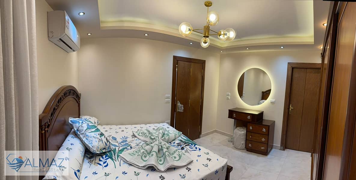 Furnished 150 sqm apartment for rent in Safwat Al Andalus Compound, Fifth Settlement, on 90th Street, near the American University Axis. – pohled 6