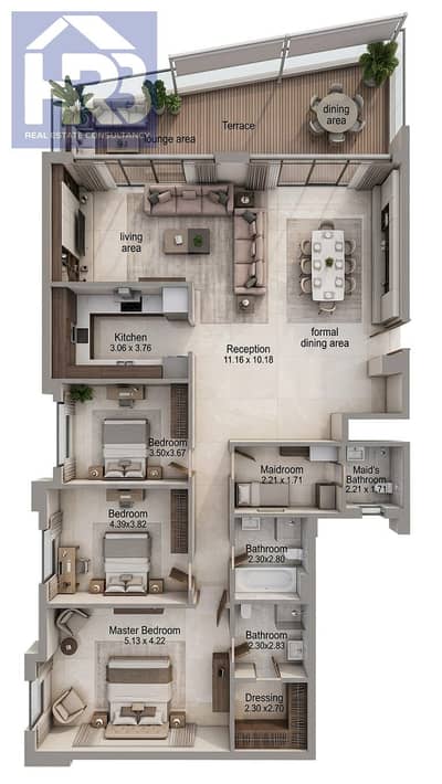 4 Bedroom Flat for Sale in Mostakbal City, Cairo - 1001515445. jpg