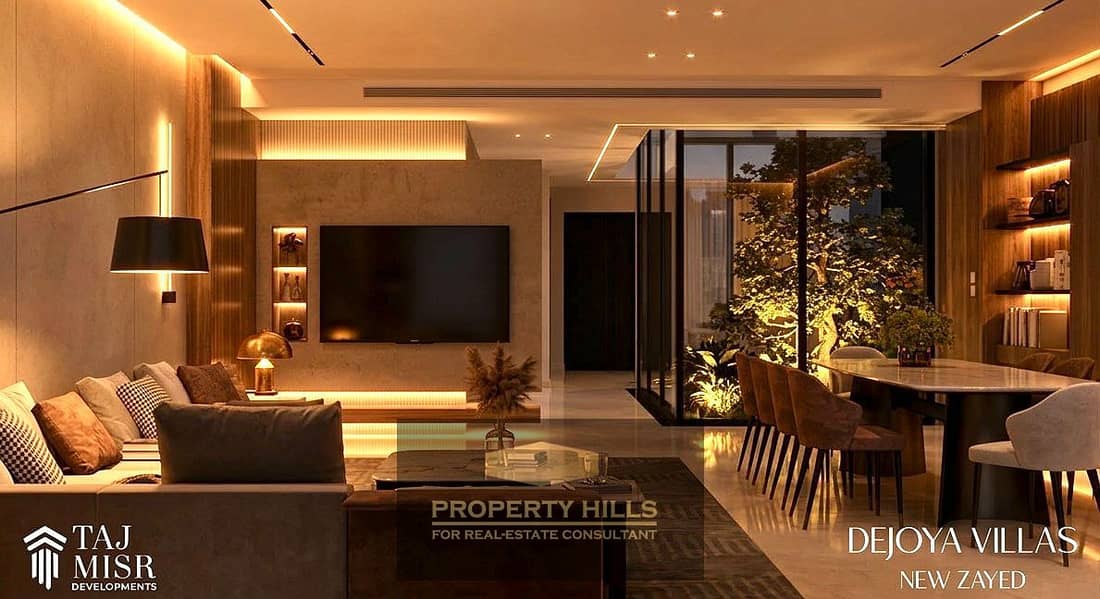 Independent villa for sale in De Joya New Zayed – directly on the desert road in front of Sphinx Airport | next to Emaar, Sodic, and Ora - Widok 3