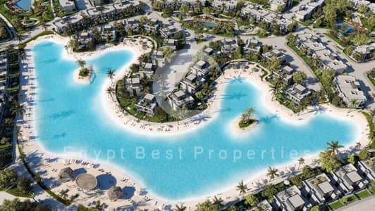 فلیٹ 1 غرفة نوم للبيع في الساحل الشمالي، مطروح - 01-Cam01-Lagoon Overview. jpg