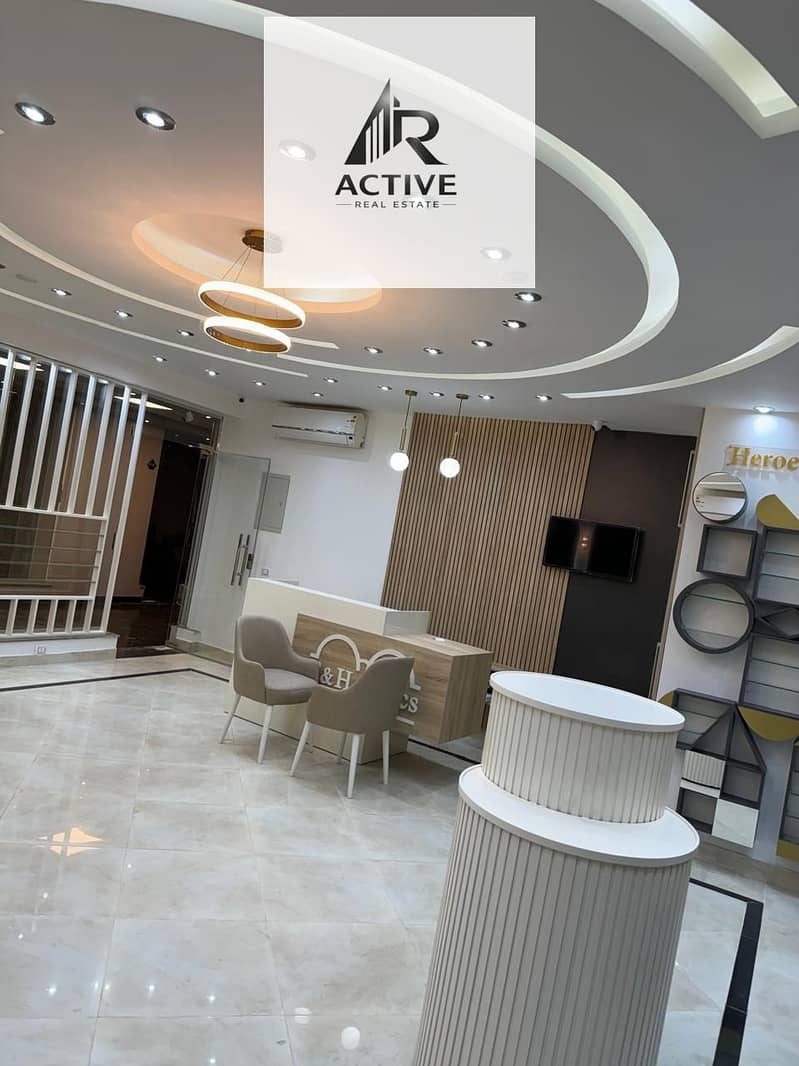 Shop 38 m commercial in Mountain Plaza compound in the First District, Al-Hadaba Al-Wasat, Mokattam - Mehr