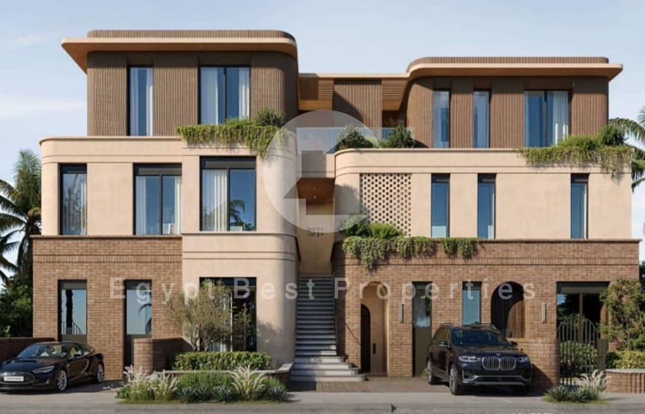 INST UP TO 8 YEARS LUXURY TOWN HOUSE FOR SALE WITH LOWEST DP IN CRESCENT WALK NEW CAIRO - Widok 2