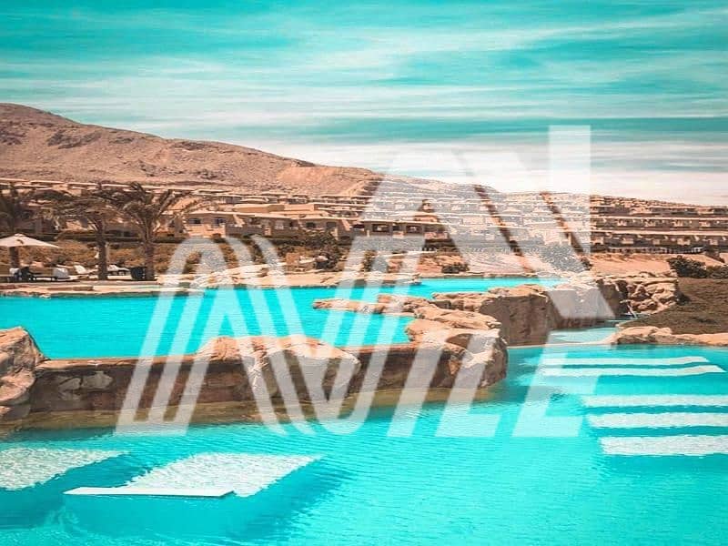 Under Market Price Finished Chalet 100m With Kitchen For Sale Full Sea View At Telal East - Al Sokhna – pohled 6