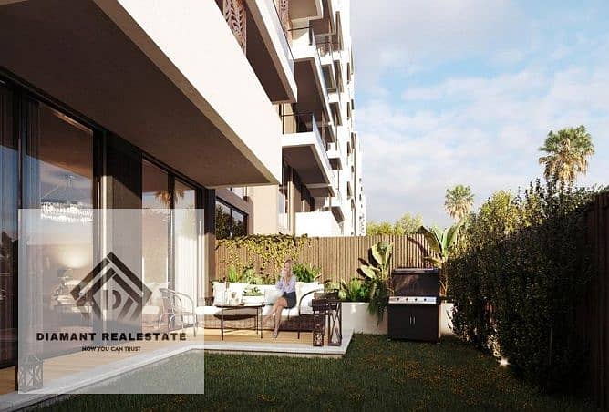 Apartment 2Bed with garden finished with kitchen and dressing room, for invesment lovers in Mostakbal City, Over 12 years, next to Haptown. - Widok 2