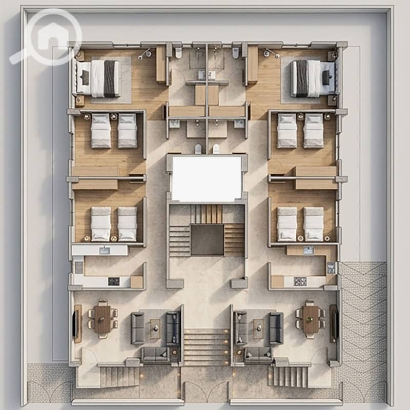 Apartment for sale facing north in New Cairo, 140 sqm - Widok 5