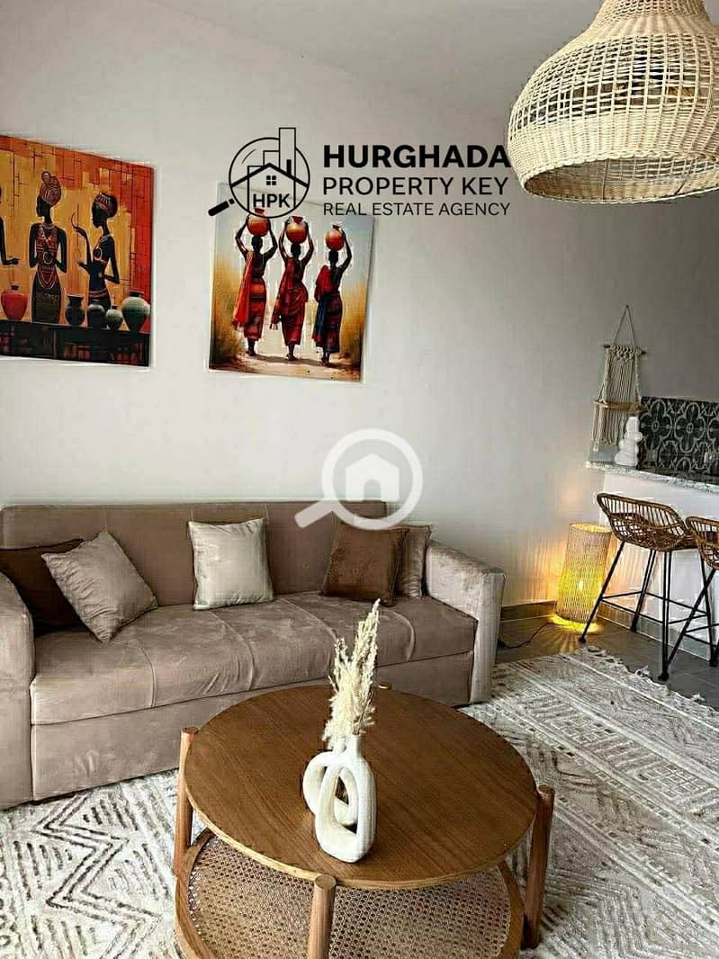 Fully Furnished 2-Bedroom Apartment with Private Garden in Makadi Heights-Hurghada - Ansicht 4