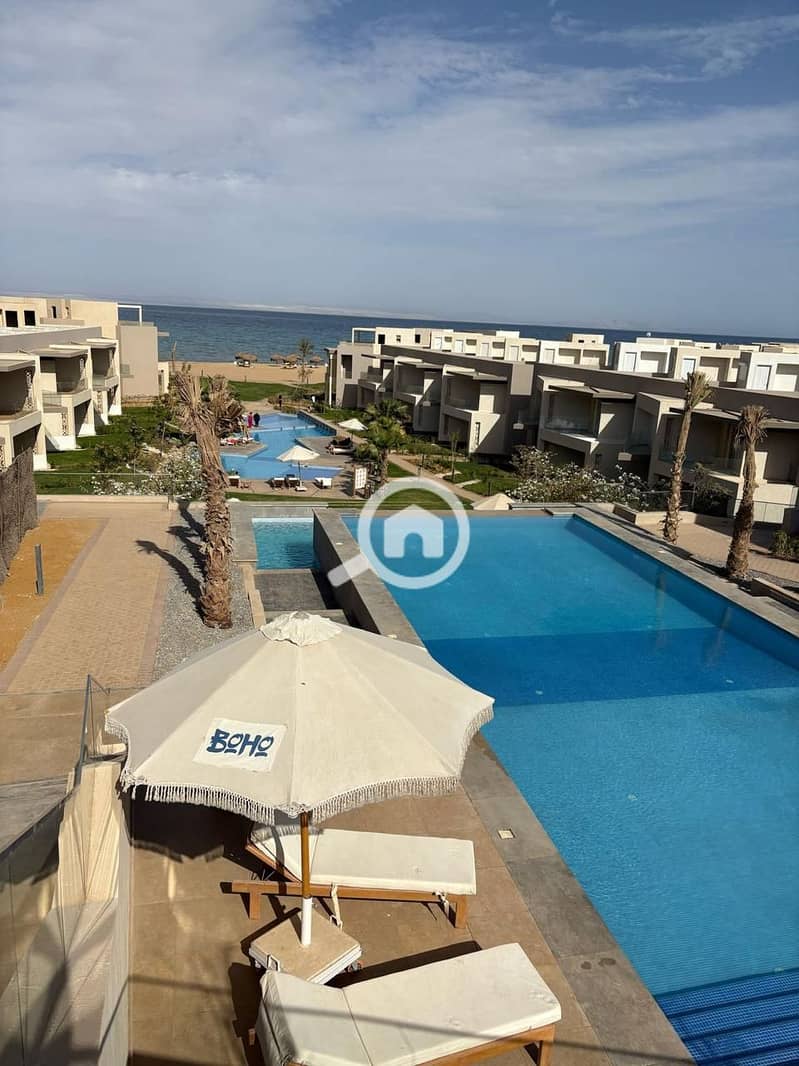 Seize the opportunity for a fully finished chalet with sea view for immediate sale with a 10% down payment in the finest resort in Ain Sokhna. - Widok 4
