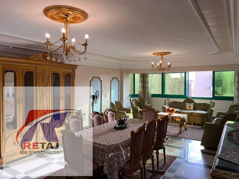Furnished apartment for rent in New Cairo, Fifth Settlement, South Investors area, inside Rawdat Al Azhar Compound. 160 square meters, air-conditioned – pohled 3
