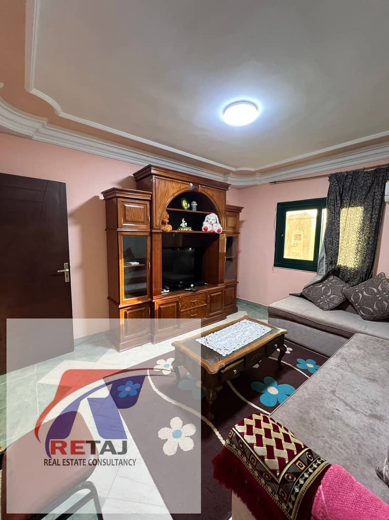 Furnished apartment for rent in New Cairo, Fifth Settlement, South Investors area, inside Rawdat Al Azhar Compound. 160 square meters, air-conditioned – pohled 4