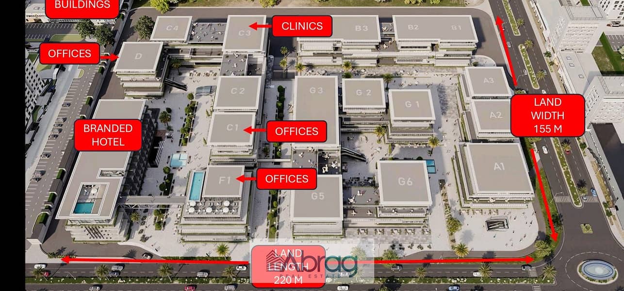 Office 47m on the محور مول bridges next to Arkan Mall and Capital Business Park - Vista 6