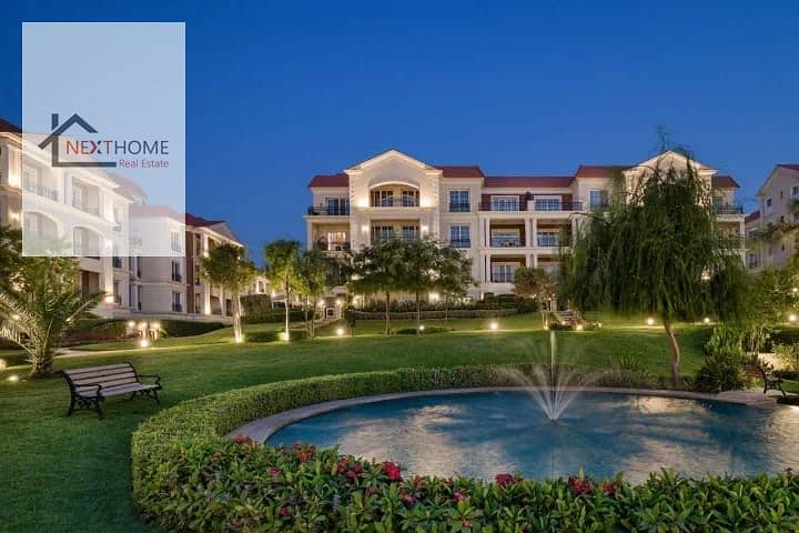 For sale with the lowest down payment in Regents Square Compound ground floor apartment with a prime garden location and landscape view new cairo - Mehr