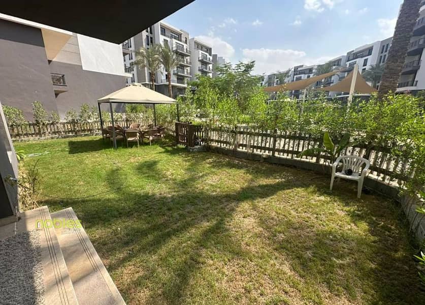 Apt with private garden ,Furnished, ready to move and in a prime location In Aura Compound Cairo Festival, 5th Settlement, New Cairo - Ansicht 2