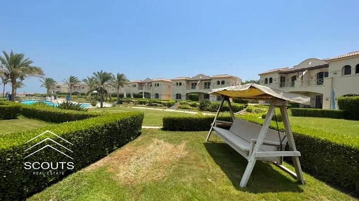 Last chalet for sale, 3 bedrooms, fully finished and ready, prime location with a lagoon view and private beach in La Vista 6 Village | La Vista 6 Ain Sokhna, next to Porto Sokhna and Telal - Mehr