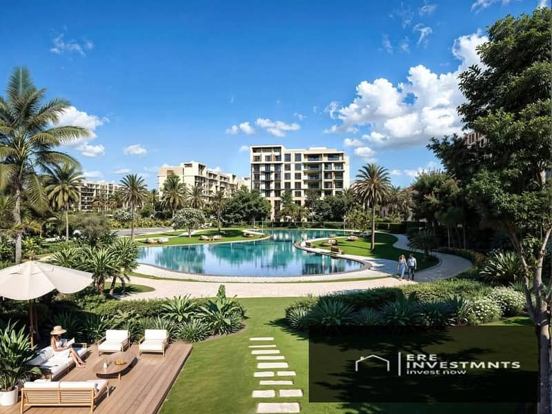 Ground floor apartment with garden, ultra-modern finishing, open view in City Gate, Qatari Diar, New Cairo - with payment facilities - Widok 2