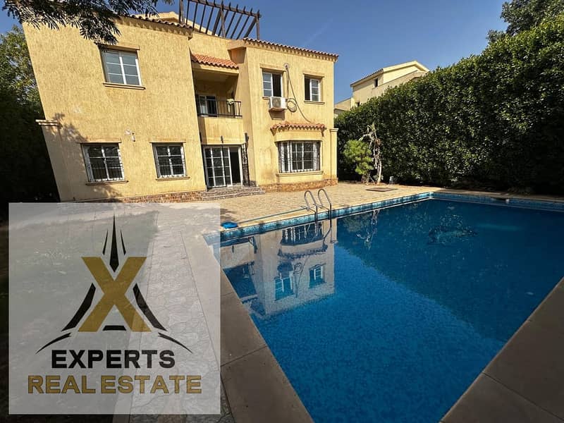 Villa for Rent with a Private Swimming Pool, Kitchen, and Air Conditioning in Madinaty - Ansicht 2