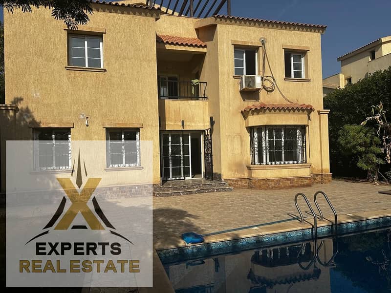 Villa for Rent with a Private Swimming Pool, Kitchen, and Air Conditioning in Madinaty - Mehr