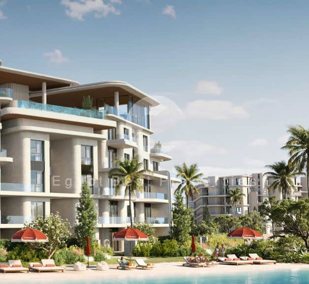 WITH INSTALLMENTS OVER 10 YEARS FULLY FINISHED CHALET DIRECTLY ON THE LAGOON WITH A PANORAMIC VIEW IN RAS EL HEKMA, NORTH COAST. - Ansicht 2