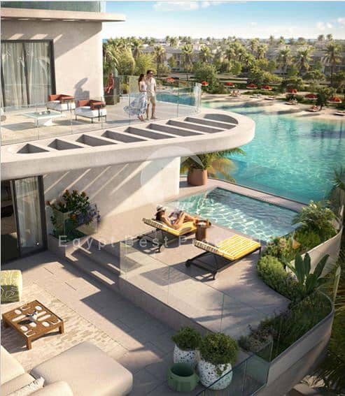 WITH INSTALLMENTS OVER 10 YEARS FULLY FINISHED CHALET DIRECTLY ON THE LAGOON WITH A PANORAMIC VIEW IN RAS EL HEKMA, NORTH COAST. - Ansicht 3