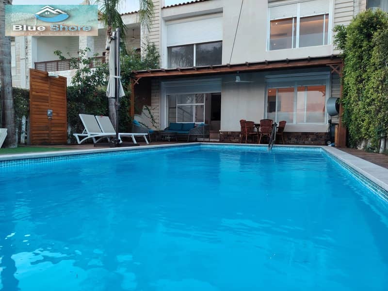 Villa for rent in the North Coast in Marina 5, first row by the lake, area 320m - Widok 2