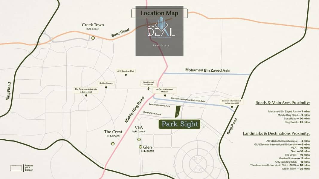 In the heart of the New Administrative Capital… next to all services | Park Side by El Cazar - Fler