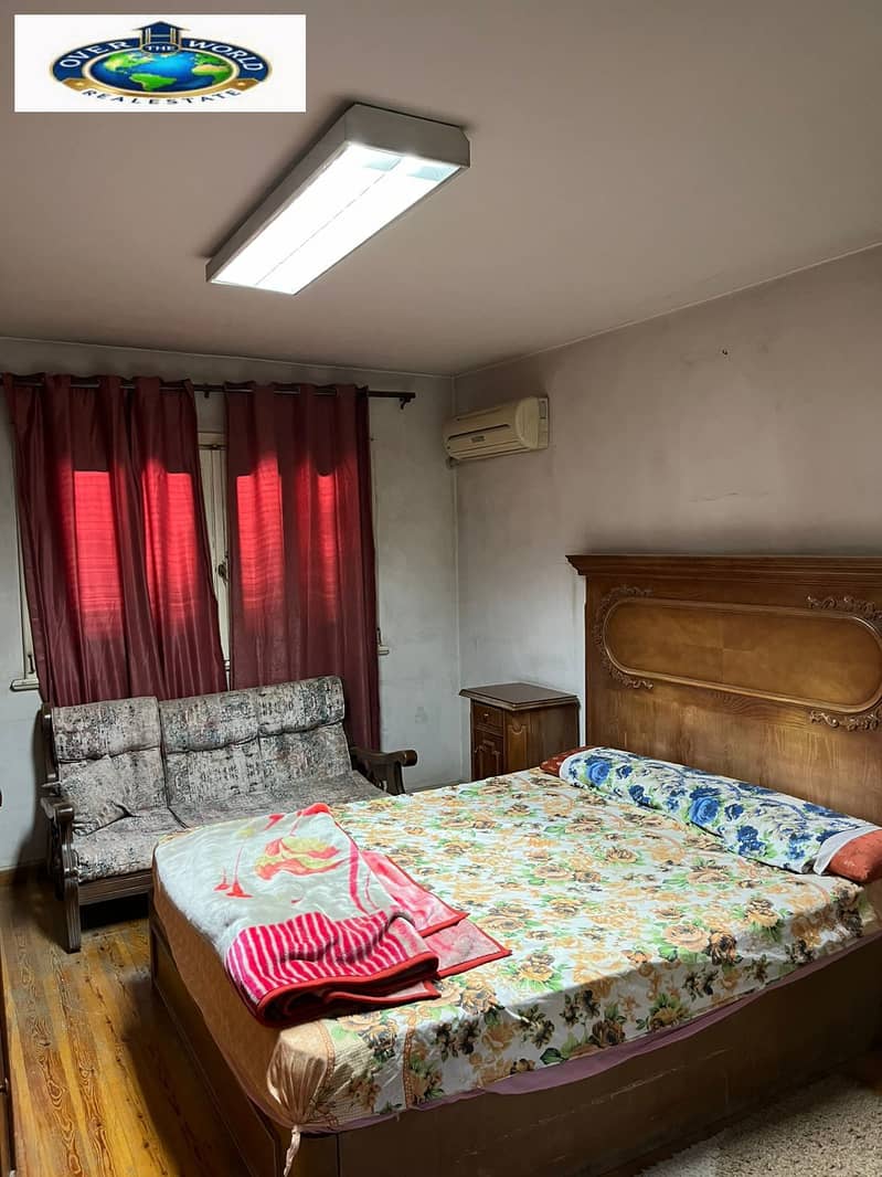 Furnished apartment for rent in Zahra Al-Maadi next to Khair Zaman, consisting of three bedrooms, a reception, 2 bathrooms, and a kitchen, with air conditioning, Wi-Fi, and natural gas. - Aanzicht 4