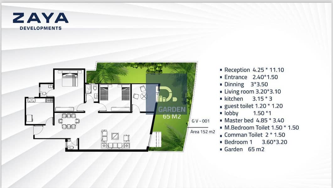 Apartment with garden available for 6 months in (Dreamland) at a bargain price for cash - Widok 3
