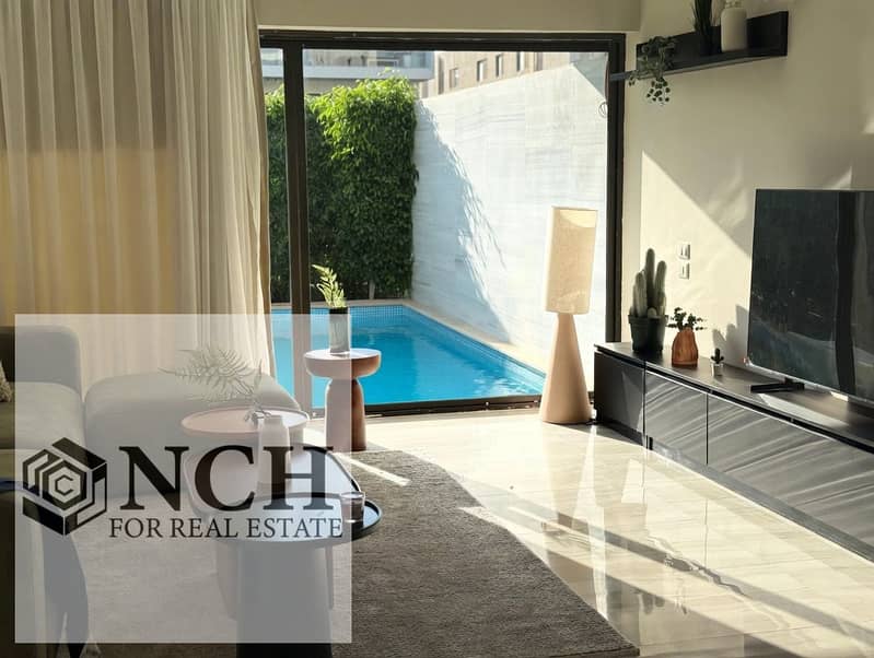 Luxury Furnished Apartment with Private Pool & Garden for Rent in Lake View Residence Experience a unique level of luxury and privacy - Widok 6