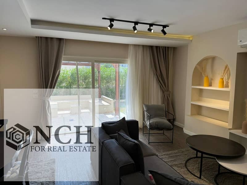fully Furnished Ground Floor Apartment with Private Garden for Rent in Mountain View iCity Experience comfortable and elegant living – pohled 4