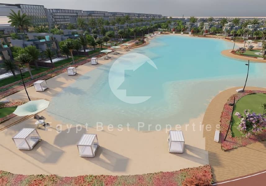 Lagoon View Fully Finished 3 Bedrooms Apartment Over 9 Years Plan With Low DownPayment At Saada In The Heart Of New Cairo - Widok 3