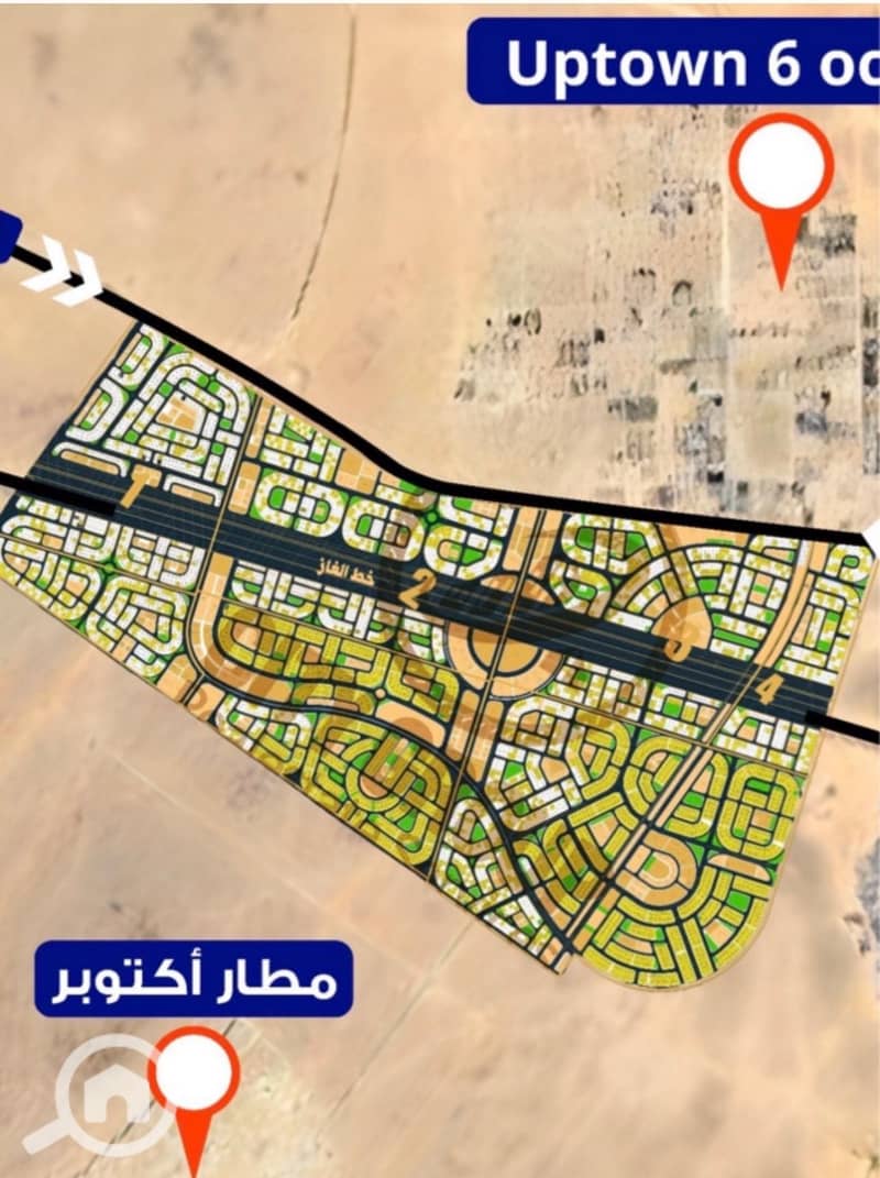 With a monthly installment of only 30,000 EGP over 6 years, own a repeated 215 sqm apartment with an open view of the landscape in New October, next to Badya Palm Hills and Degla Palms, in front of Ab Town. - Widok 3