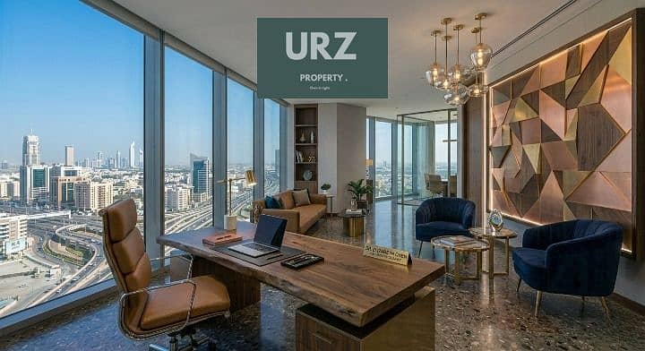 Fully finished office with ACs prime location at Taj Tower overlooking the Green River Iconic Tower. Easy installments up to 15 years – pohled 2