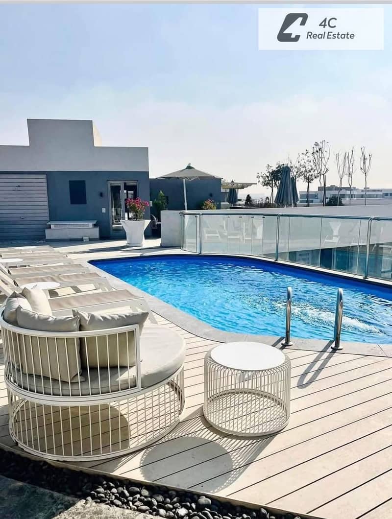 A resale apartment in Bloomfields Mostakbal City with an open view landscape and a distinctive layout available with a down payment and the remainder - Widok 2
