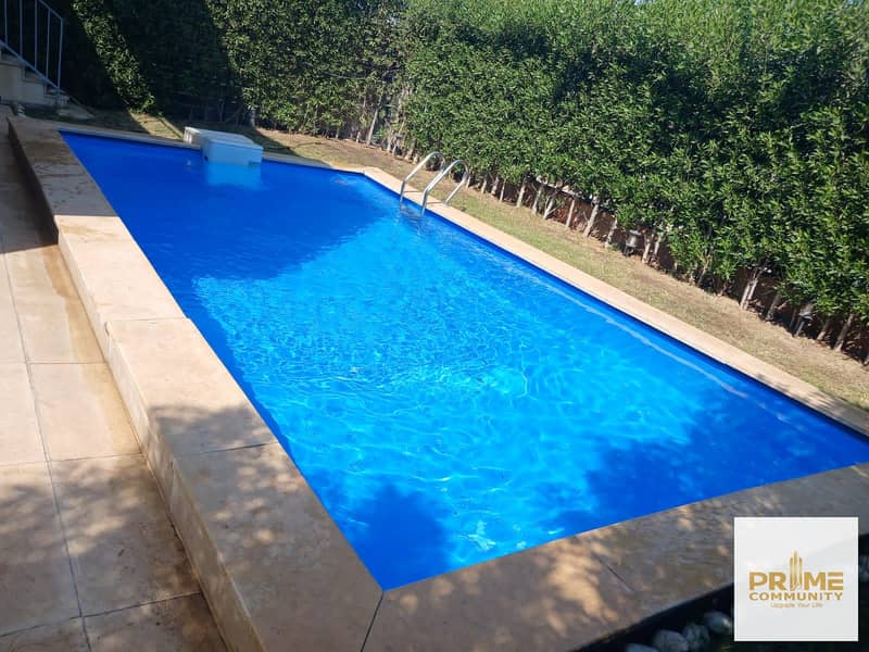 Townhouse fully finished and furnished ultra super lux with swimming pool for rent in Allegria SODIC west Zayed city - Widok 4