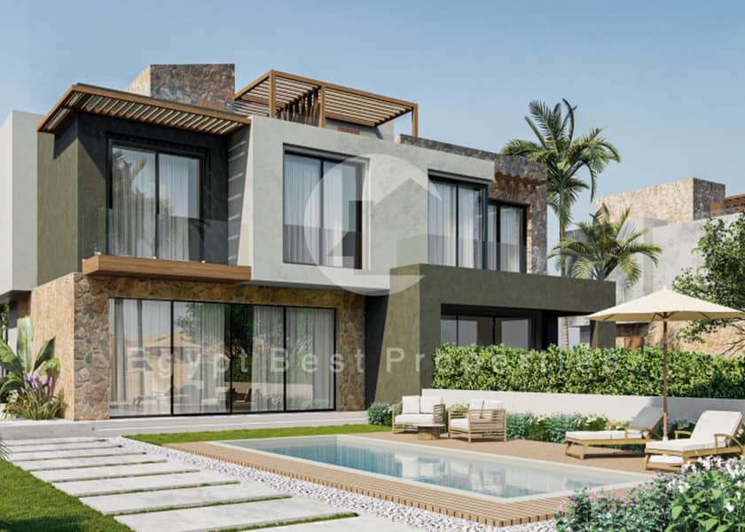 TWIN VILLA 3 BEDROOMS FOR SALE AT SOMABAY RED SEA DIRECT LAGOON VIEW FULLY FINISHED 5% DOWNPAYMENT UP 8 YEARS WITH 30%DIS - Widok 2