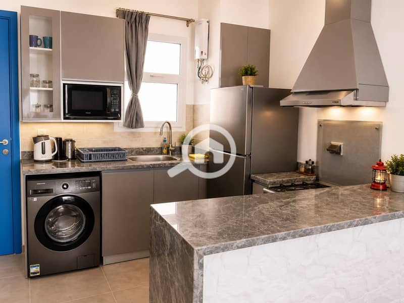 Chalet 2 Beds Very Close to Pool & Lagoon Fully Equipped & ACs For Rent - Mountain View Ras El Hekma - Widok 5