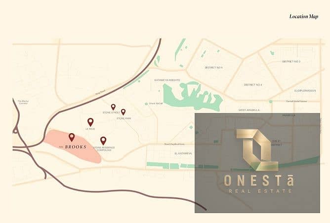Apartment for sale, 3 rooms, sea view, with a 40% cash discount in The Brooks, New Cairo, and installments up to 10 years. Delivery in two years. – pohled 4