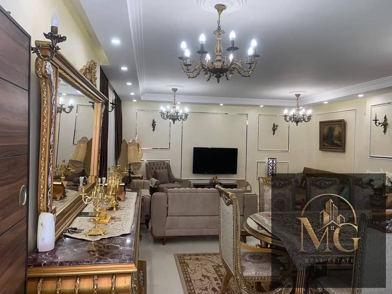 Duplex for Sale in Banafseg Buildings New Cairo Fully Finished Ultra Super Lux Finishing Basement + Ground Floor + Private Garden Built-up Area: 250 - Widok 3