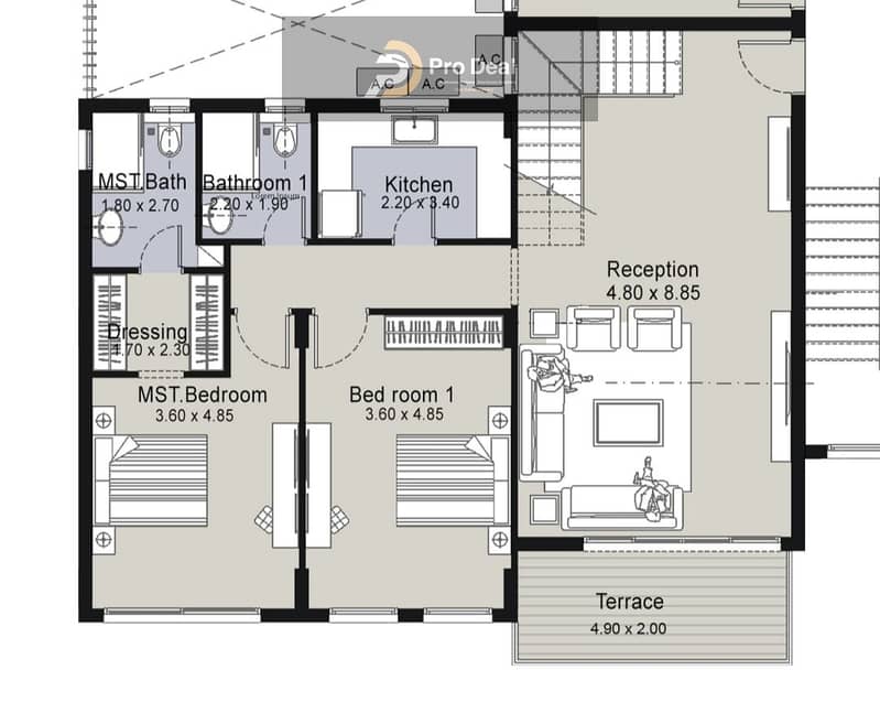 Apartment for sale, 130 meters, in Marina 8, sea road, immediate delivery - Widok 4