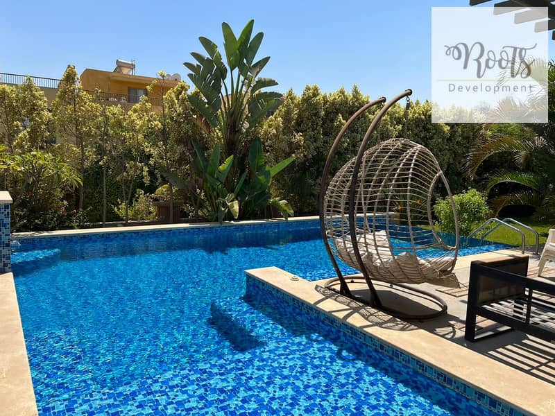 For Rent Standalone Villa with Garden And Swimming Pool, Super Lux, Fully Furnished ,in Allegria, Zayed City. - Mehr