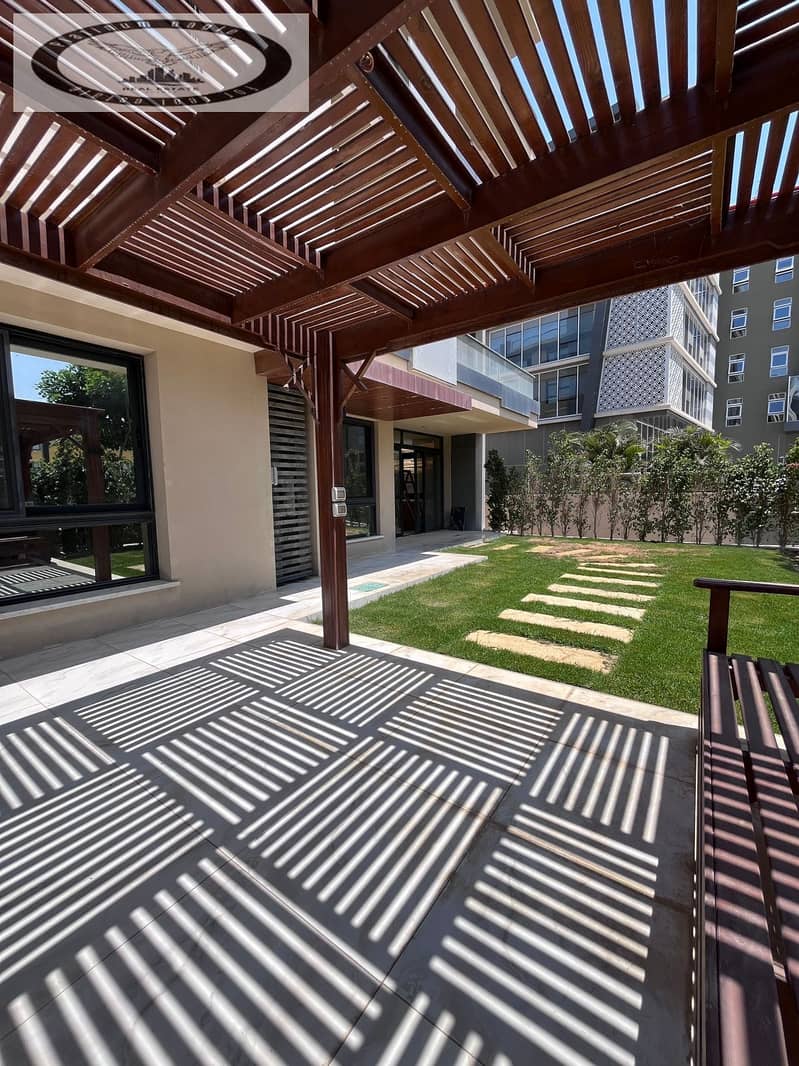 Ground-floor apartment with a garden for rent—including kitchen and A/C units—in Azad Compound, Fifth Settlement. Located near the American University - Widok 3