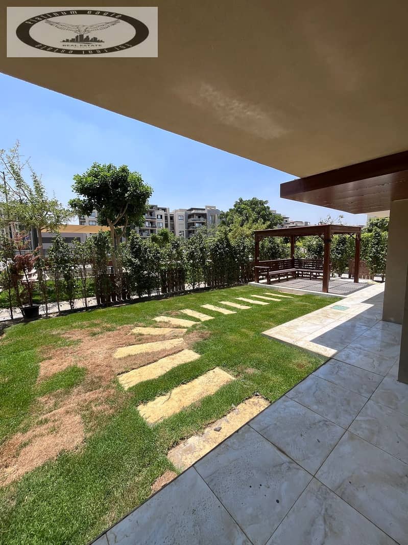 Ground-floor apartment with a garden for rent—including kitchen and A/C units—in Azad Compound, Fifth Settlement. Located near the American University - Widok 4