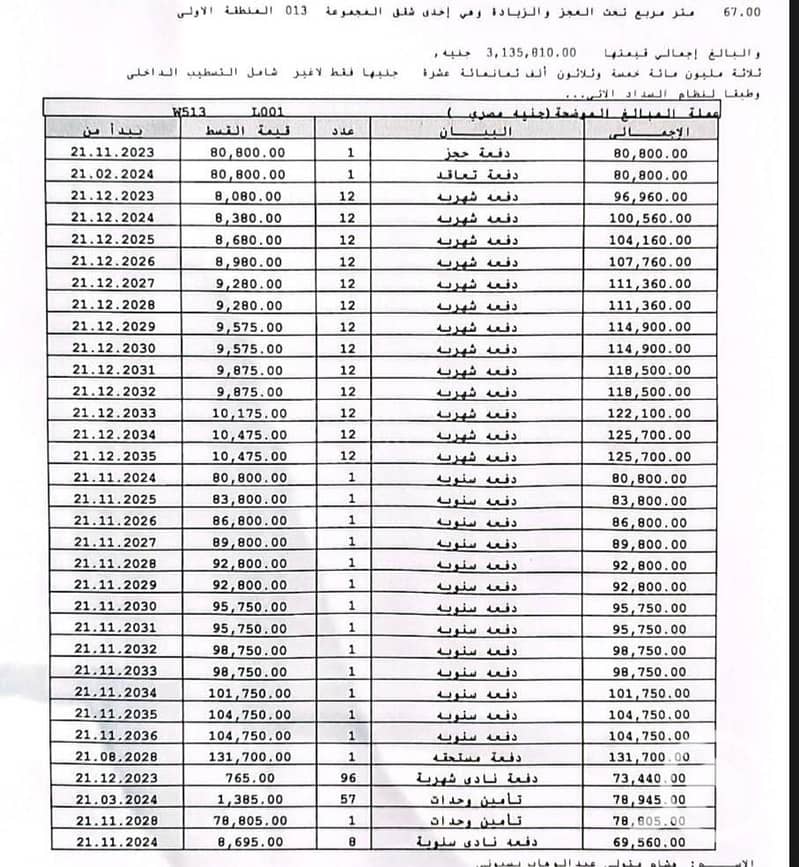 #For Sale: Studio apartment in Noor City, 67 sq m. Book in 2023 with the lowest total price and longest installment plan of 13 years  Book in 2023 Fourth floor (repeated floor) Garden and street view Fully finished with smart home technol - Ansicht 3