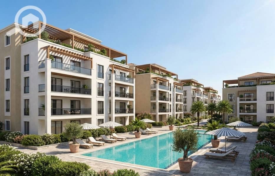 Invest wisely in the heart of Zayed: 3-bedroom apartment with all utilities and a lagoon view | Nozha - Sheikh Zayed - October - Ashgar District - Roc - Widok 3