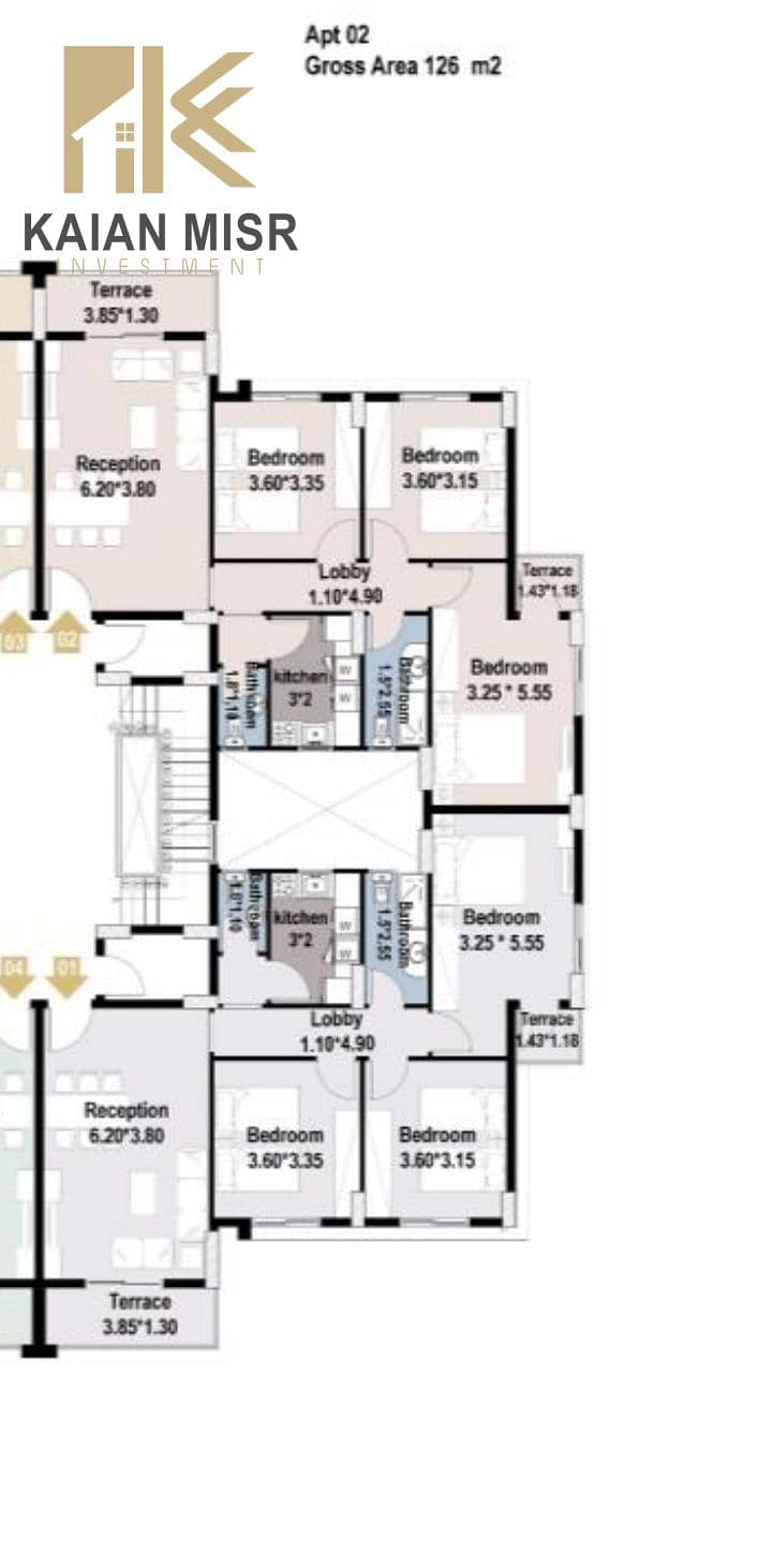 An amazing 126 m² apartment, finished, inside a compound with payment facilities over 10 years, on the Suez Road and in front of Madinaty in El Shorouk City. - Ansicht 4