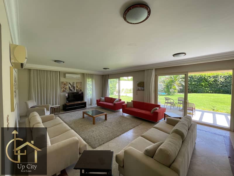 fully furnished 4 bedroom villa with private swimming pool for rent in the villa compound new cairo - Vaizdas 4