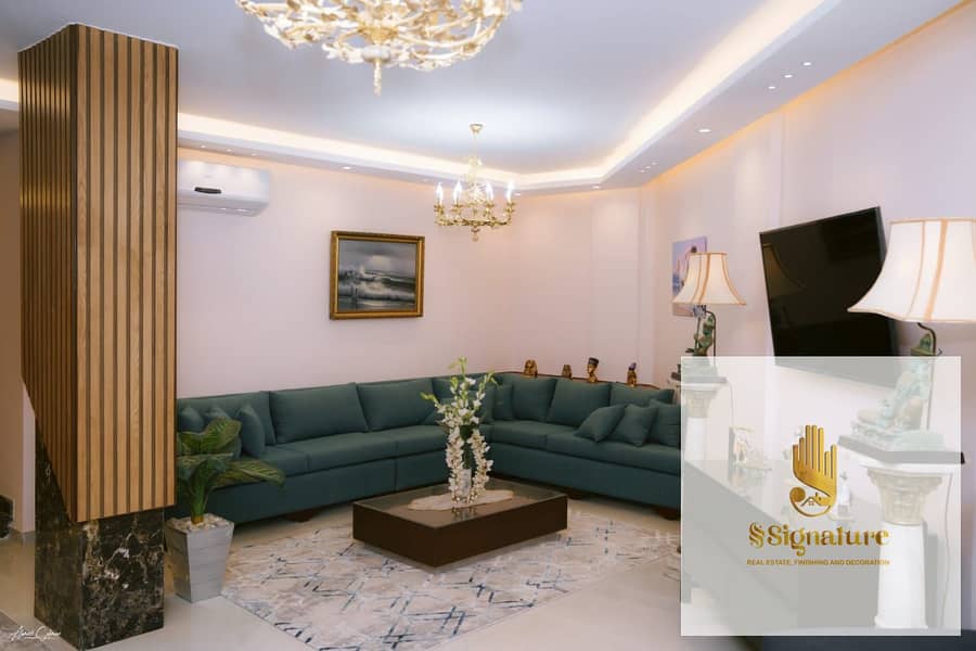 Furnished hotel-style basement apartment for rent, ultra-super-luxurious finishing, first occupancy, in North Shweifat, with a landscape view and a la - Widok 6